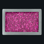 Hot-Rosa-Glitzern Imitate Glitzer Rechteckige Gürtelschnalle<br><div class="desc">Heiß dunkelrosa leuchtende Glitzern Glitzer Imitate funkeln Glamour für sie. Wir benutzen Fotos von Glitzern.</div>