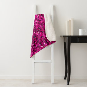 Hot-Rosa-Glitzern Imitate Glitzer Sherpadecke
