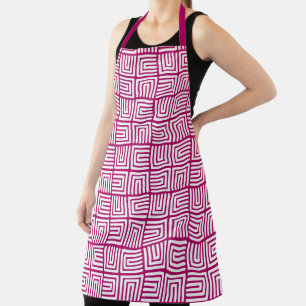 Hot Rosa Nested Boxes Tribal Africa Pattern Schürze