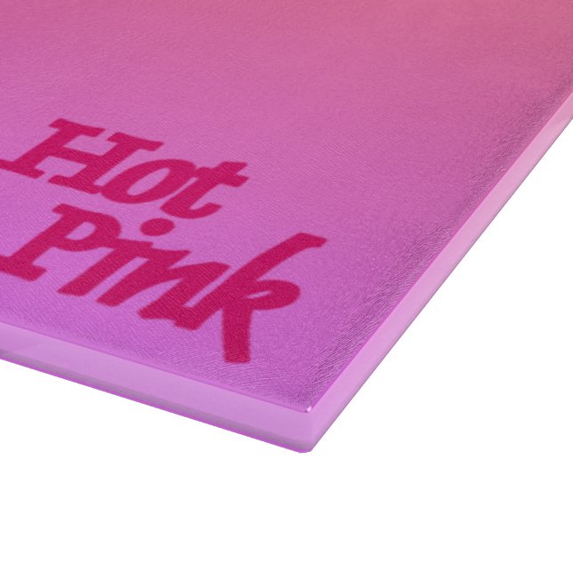 Hot rosa Reverse-Glas-Schneidplatte Schneidebrett (Ecke)