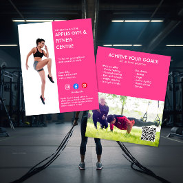 Hot-Rosa Sidebar Foto Fitnessraum Personal Trainer Flyer