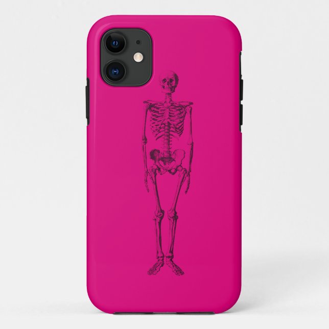 Hot-Rosa-Skelett-Gehäuse Case-Mate iPhone Hülle (Rückseite)