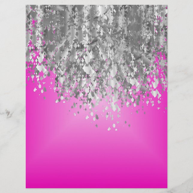 Hot-Rosa und Imitat Glitzer Flyer (Vorne)