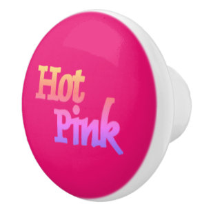 Hot Rose avec nom en céramique bouton