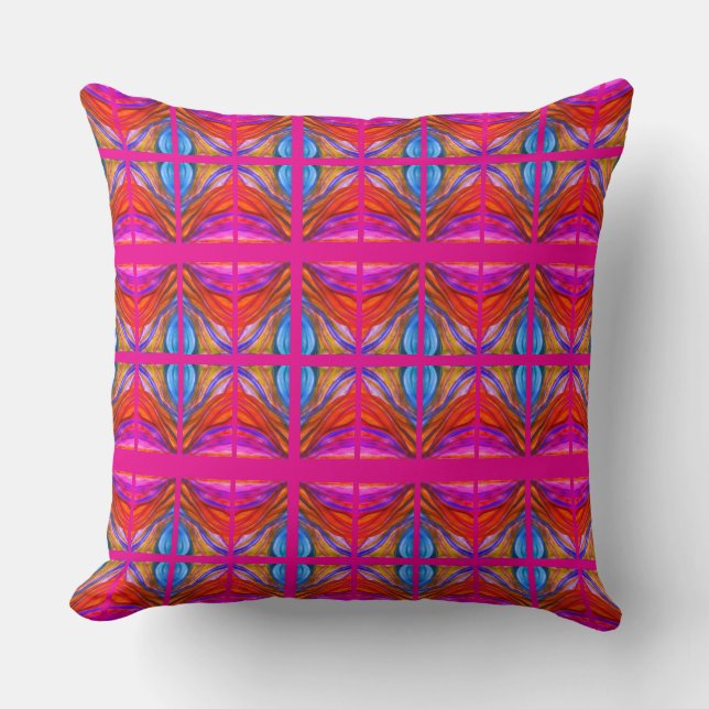 Hot rose Desert Inspirations grand oreiller de pou (Recto)
