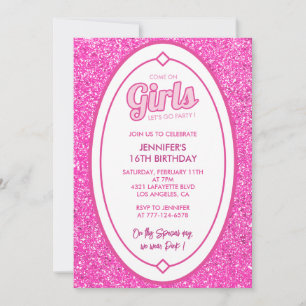 Hot rose doux 16 invitations Evite Allons Fête