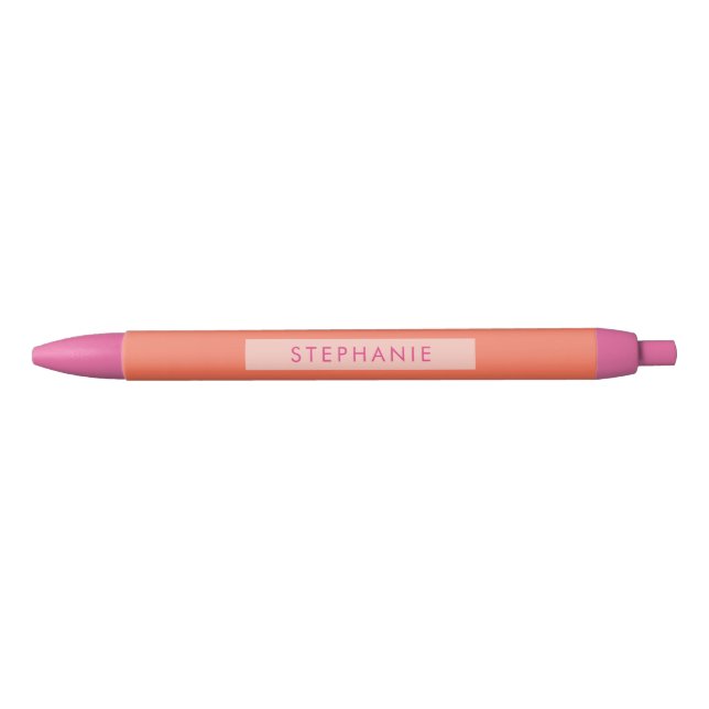 Hot rose et orange moderne stylo personnalisé tend (Devant)