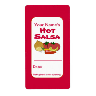 Hot Salsa Personalisierte JAR Sticker hinzufügen