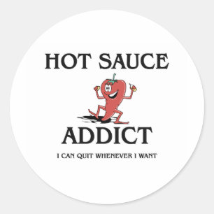Hot Sauce Addict Runder Aufkleber
