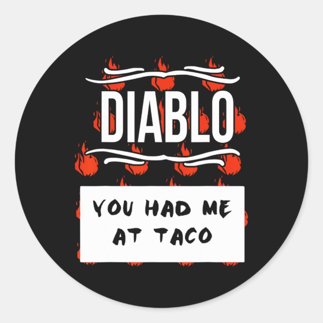 HOT SAUCE Group Halloween DIABLO SAUCE Sie hatten  Runder Aufkleber (Vorderseite)