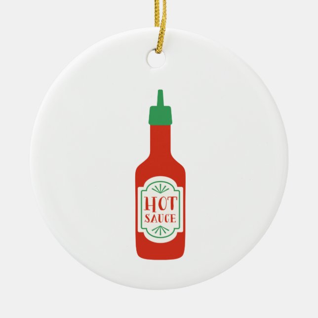 Hot Sauce Keramik Ornament (Vorne)