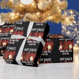 Hot Sauce Ketchup Fire Red Chili Pepper Geschenkpapier
