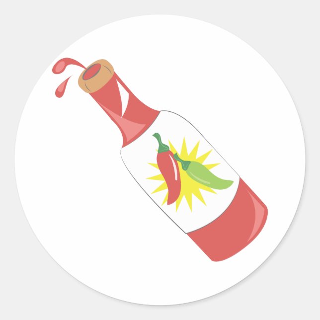 Hot Sauce Runder Aufkleber (Vorderseite)