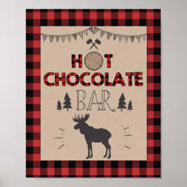 Hot Schokolade Bar Sign Lumberjack Kakaoschild Poster
