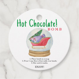 Hot-Schokolade-Bombe-Tag.Winter-Kakao-Bombe Geschenkanhänger