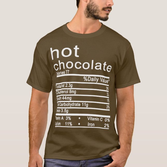 Hot Schokolade Ernährung Fakten Sonnenlicher Ernte T-Shirt (Vorderseite)