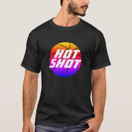 Hot Shot | Basketball-Zitat mit blauem Text-T - Sh T-Shirt