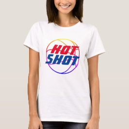 Hot Shot | Basketball-Zitat mit blauem Text-T - Sh T-Shirt
