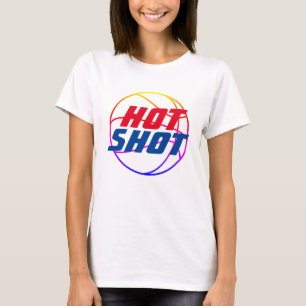 Hot Shot Basketball-Zitat mit blauem Text-T - Sh T-Shirt