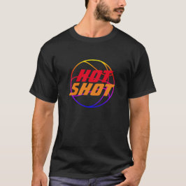 Hot Shot | Basketball-Zitat mit blauem Text T-Shirt