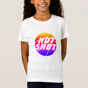 Hot Shot Basketball-Zitat mit weißem Text T-Shirt