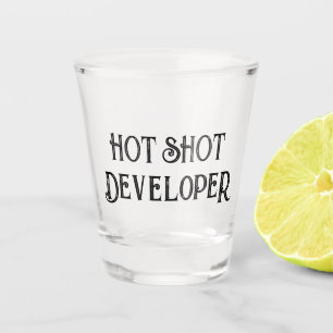 Hot-Shot-Entwickler   Funny Gift Shotglas Schnapsglas