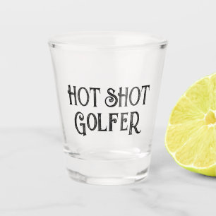 Hot Shot Golfer Funny Gift Shotglas Schnapsglas