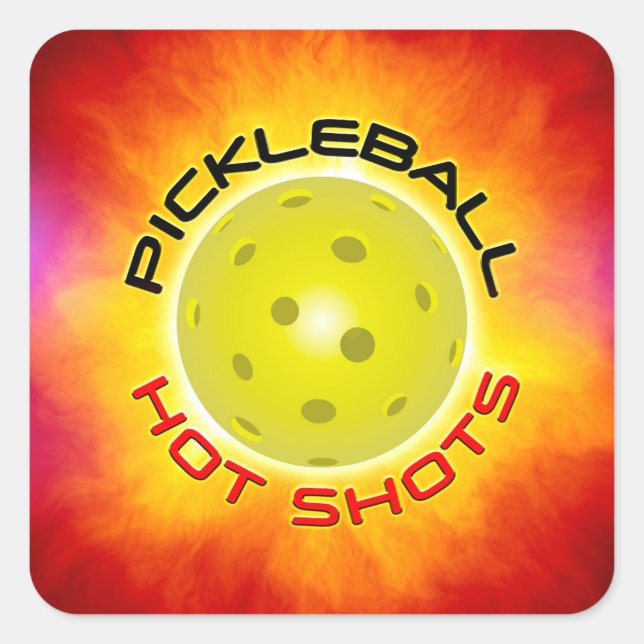 Hot Shots in Pickleball 1 Aufkleber (Vorderseite)