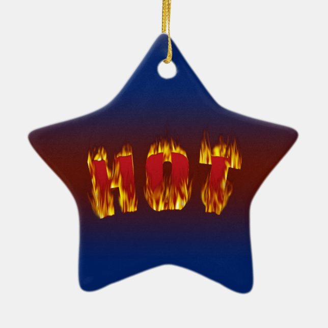 Hot Sign Keramik Ornament (Hinten)