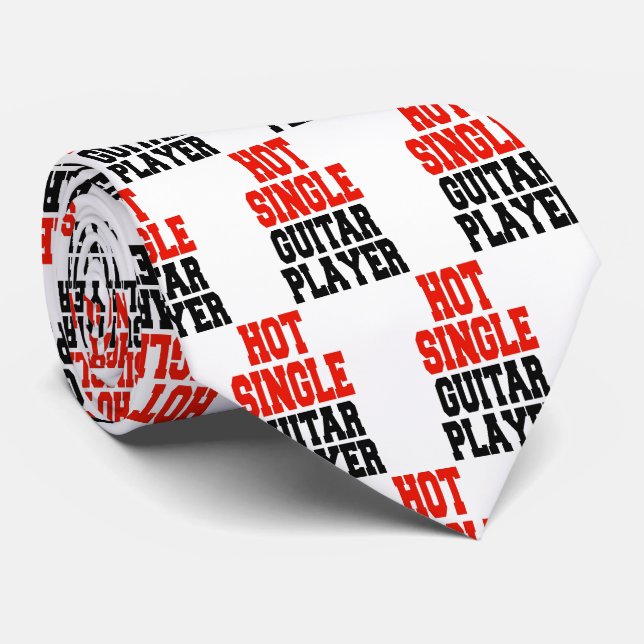 Hot Single Guitar Player Krawatte (Gerollt)
