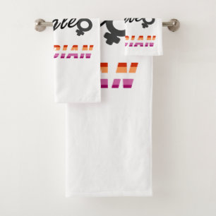 Hot Single Lesbian   Lesbian Pride  Badhandtuch Set