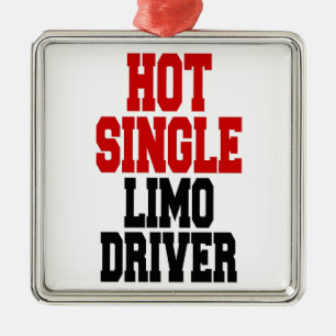 Hot Single Limo-Treiber Silbernes Ornament