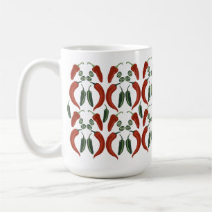 HOT & SPICY Jalapeño Chile Paprikaschoten Muster  Kaffeetasse