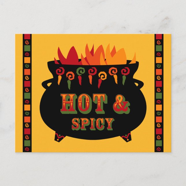 Hot & Spicy Rezept Postkarte (Vorderseite)