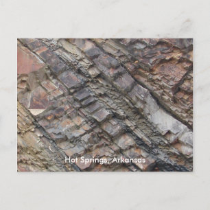 Hot Springs, AR Gesteinsschichten Central Ave Post Postkarte