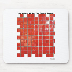 Hot Springs, AR Rote Fliesen Central Ave Geschenke Mousepad