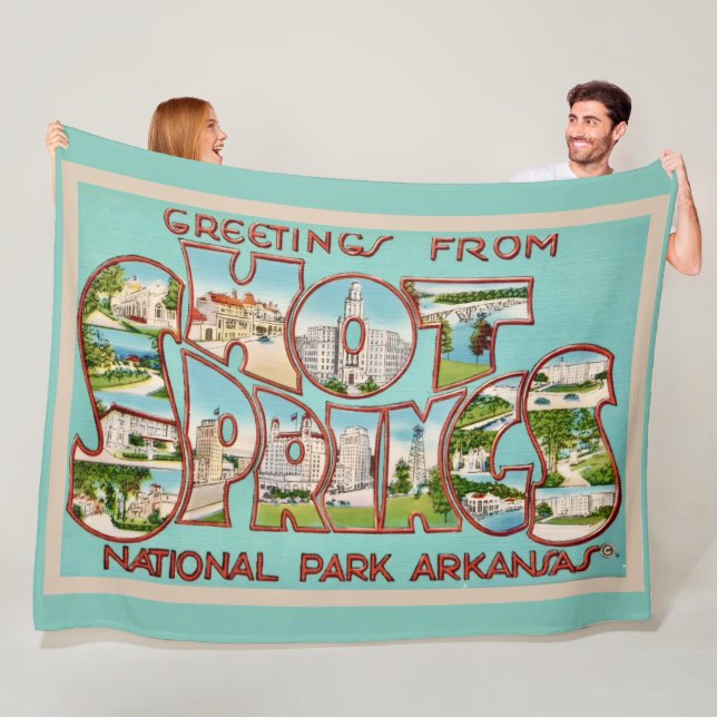 Hot Springs Arkansas Fleece-Decke Fleecedecke (Beispiel)