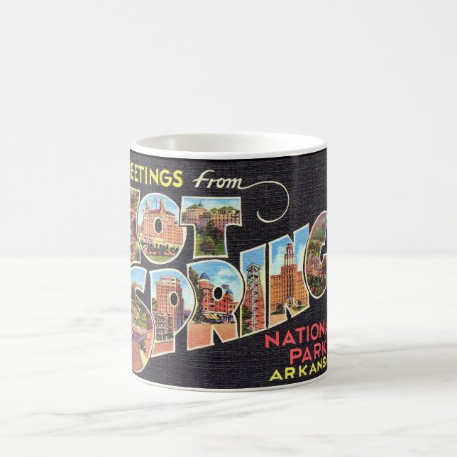 Hot Springs Arkansas Vintag Black Tasse (Mittel)