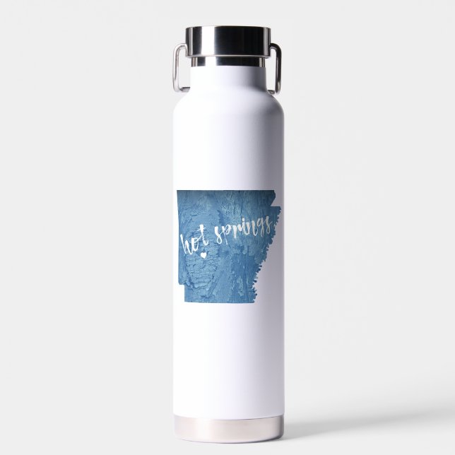 Hot Springs Arkansas Wood Grain Trinkflasche (Vorne)