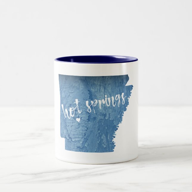 Hot Springs Arkansas Wood Grain Zweifarbige Tasse (Mittel)