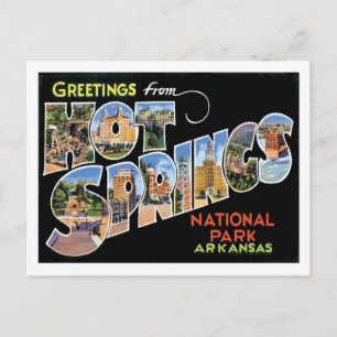 Hot Springs National Park Arkansas Reise US Stadt Postkarte