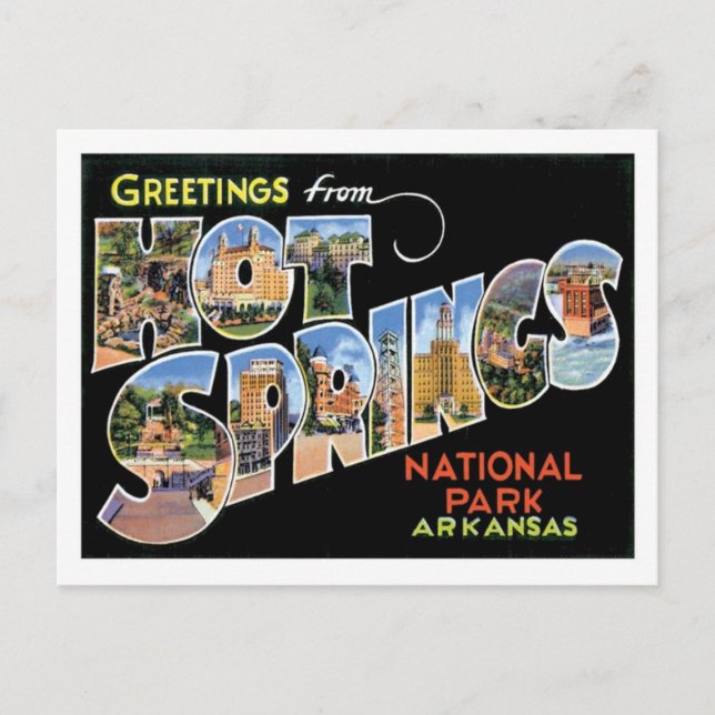 Hot Springs National Park Arkansas Reisen in die U Postkarte (Vorderseite)