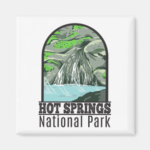 Hot Springs National Park Arkansas Vintage Magnet