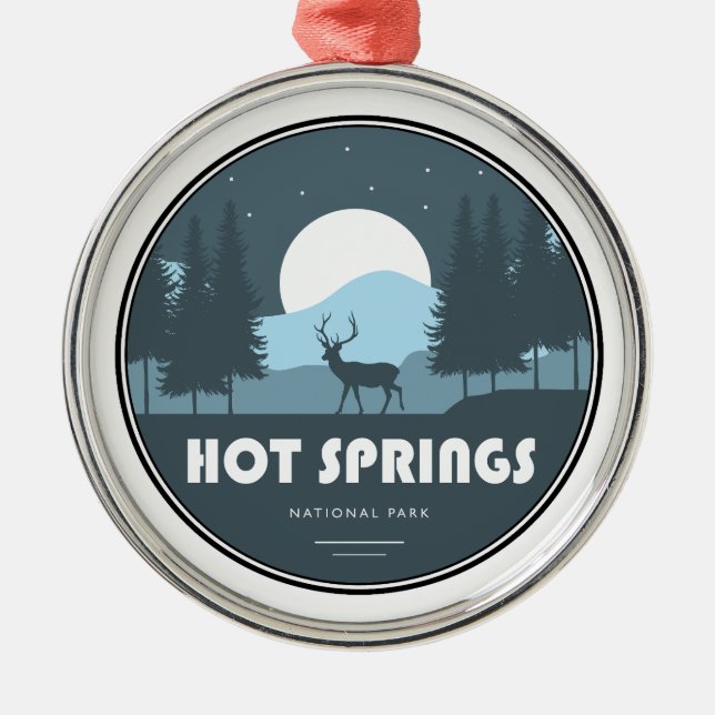 Hot Springs National Park Deer Ornament Aus Metall (Vorne)