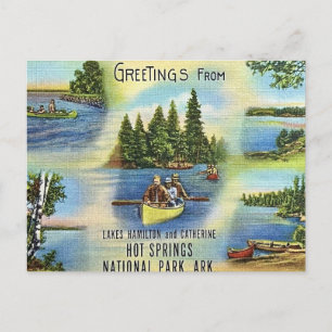 Hot Springs National Park Retro-Postkarte  Postkarte