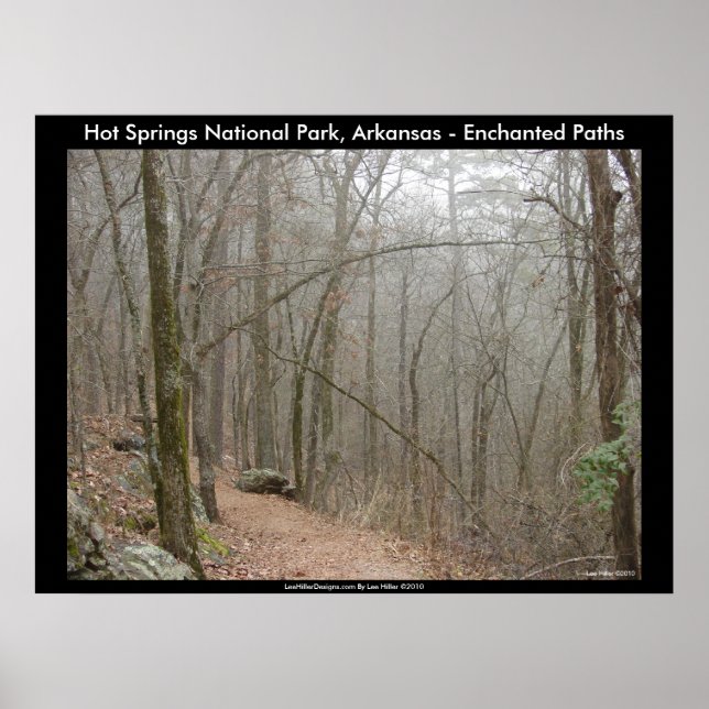 Hot Springs Nationalpark, AR - verzauberte Wege Poster (Vorne)