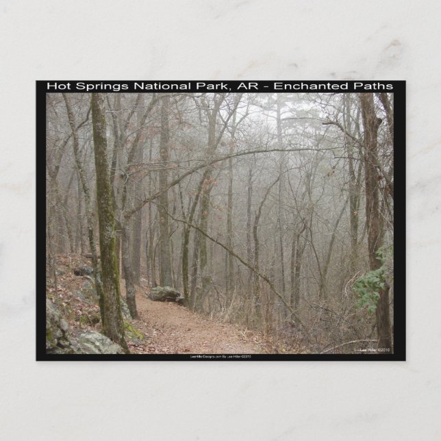 Hot Springs Nationalpark, AR - verzauberte Wege Postkarte (Vorderseite)