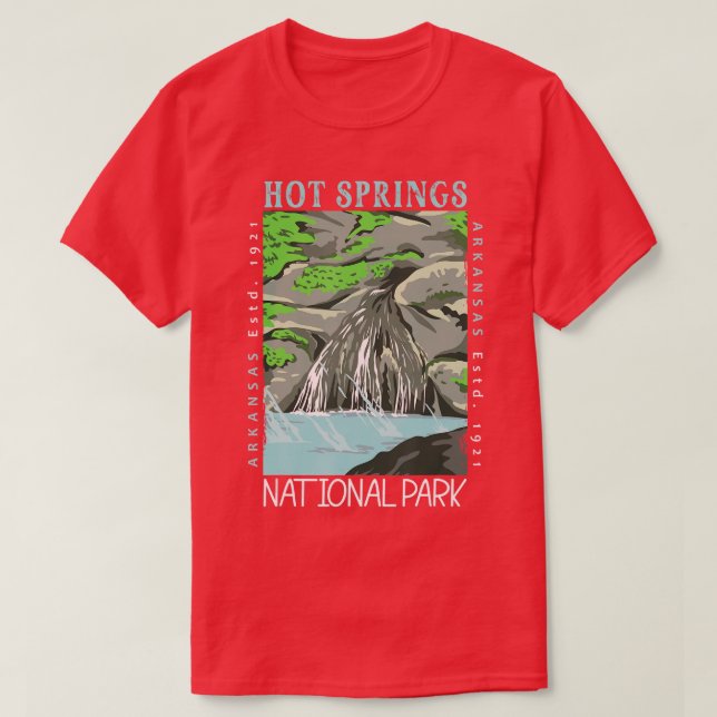 Hot Springs Nationalpark Arkansas Distressed Vint T-Shirt (Design vorne)