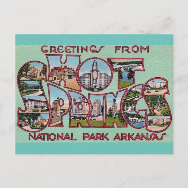 Hot Springs Nationalpark Arkansas Postcard Postkarte (Vorderseite)