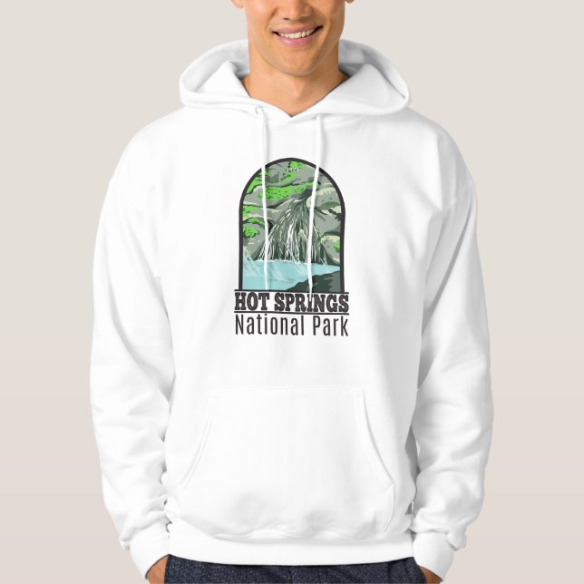 Hot Springs Nationalpark Arkansas Vintag Hoodie (Vorderseite)